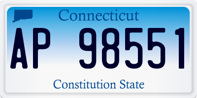 CT license plate AP98551