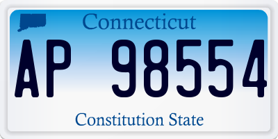 CT license plate AP98554