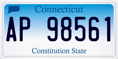 CT license plate AP98561