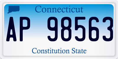 CT license plate AP98563