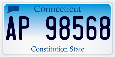 CT license plate AP98568