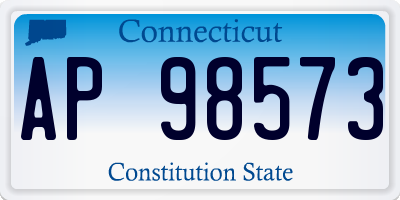 CT license plate AP98573