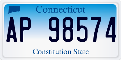 CT license plate AP98574