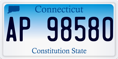 CT license plate AP98580