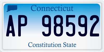 CT license plate AP98592