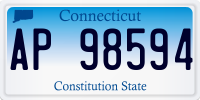 CT license plate AP98594