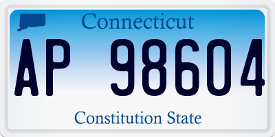 CT license plate AP98604