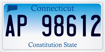 CT license plate AP98612