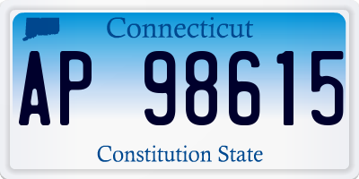 CT license plate AP98615