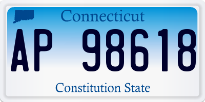 CT license plate AP98618