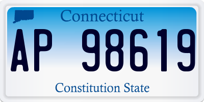 CT license plate AP98619