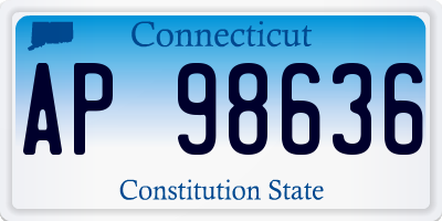 CT license plate AP98636