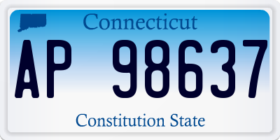 CT license plate AP98637