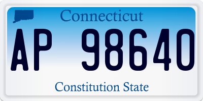 CT license plate AP98640