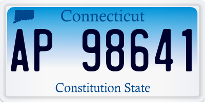 CT license plate AP98641