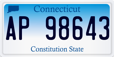 CT license plate AP98643