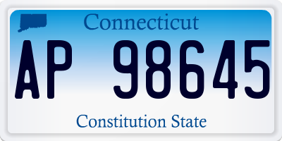 CT license plate AP98645