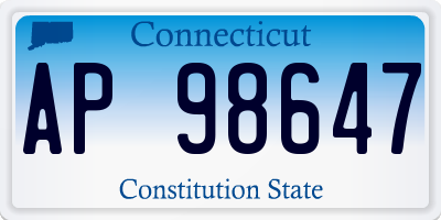 CT license plate AP98647