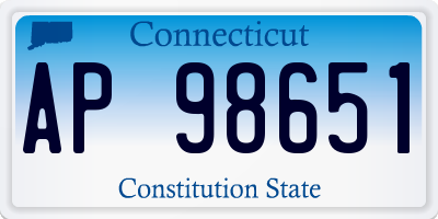 CT license plate AP98651