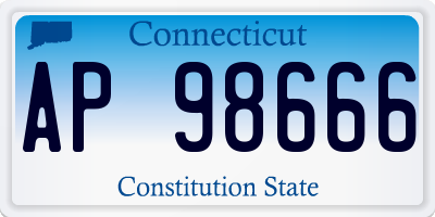 CT license plate AP98666