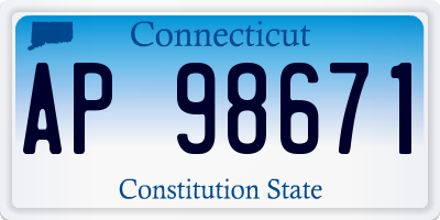 CT license plate AP98671