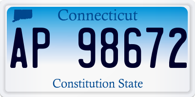 CT license plate AP98672