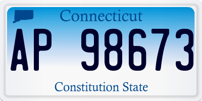 CT license plate AP98673