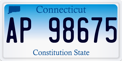 CT license plate AP98675