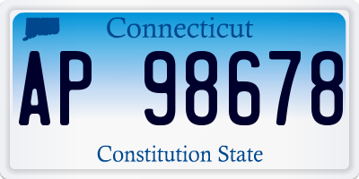 CT license plate AP98678