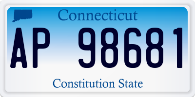 CT license plate AP98681