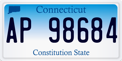 CT license plate AP98684