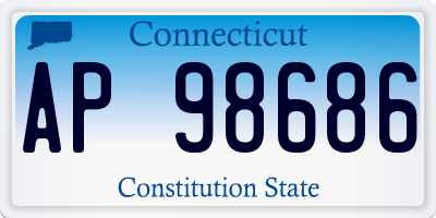 CT license plate AP98686