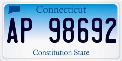 CT license plate AP98692