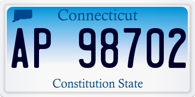 CT license plate AP98702