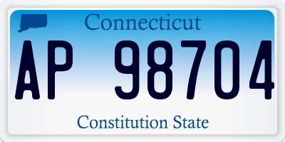 CT license plate AP98704