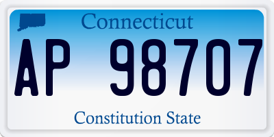 CT license plate AP98707