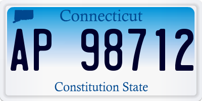 CT license plate AP98712