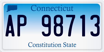 CT license plate AP98713