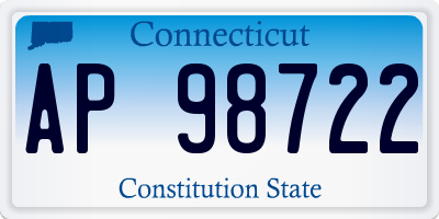 CT license plate AP98722