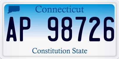 CT license plate AP98726