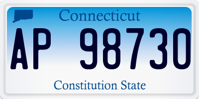 CT license plate AP98730