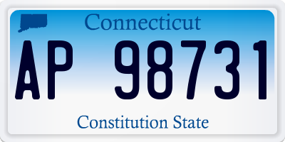 CT license plate AP98731