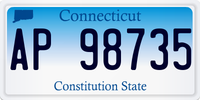 CT license plate AP98735