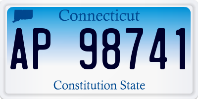 CT license plate AP98741