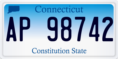 CT license plate AP98742