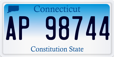 CT license plate AP98744