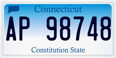 CT license plate AP98748