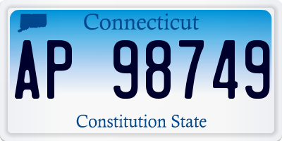 CT license plate AP98749