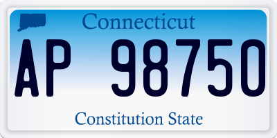 CT license plate AP98750