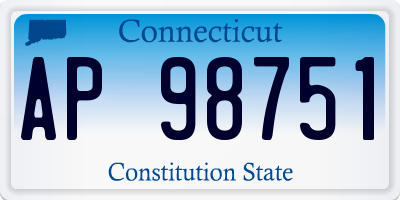 CT license plate AP98751